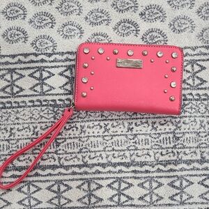 New York & Company Pink Studded Wristlet